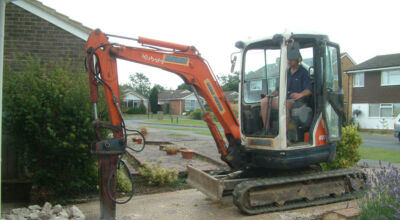 Block Paved Driveway in East Sussex - Marshall's Driveline 50 Burnt Ochre block paving. Driveways for Surrey and Hampshire - MDB Landscapes