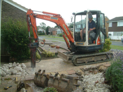 Block Paved Driveway in East Sussex - Marshall's Driveline 50 Burnt Ochre block paving. Driveways for Surrey and Hampshire - MDB Landscapes