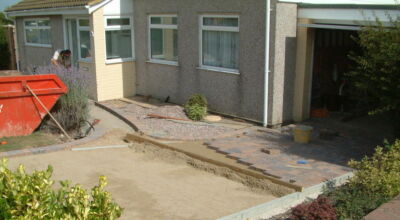 Block Paved Driveway in East Sussex - Marshall's Driveline 50 Burnt Ochre block paving. Driveways for Surrey and Hampshire - MDB Landscapes