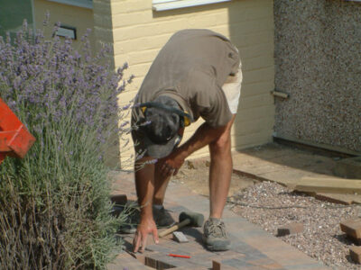 Block Paved Driveway in East Sussex - Marshall's Driveline 50 Burnt Ochre block paving. Driveways for Surrey and Hampshire - MDB Landscapes