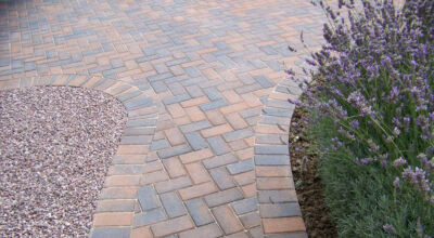 Block Paved Driveway in East Sussex - Marshall's Driveline 50 Burnt Ochre block paving. Driveways for Surrey and Hampshire - MDB Landscapes