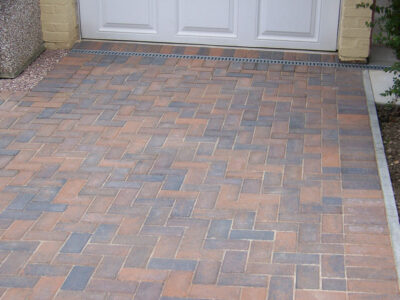 Block Paved Driveway in East Sussex - Marshall's Driveline 50 Burnt Ochre block paving. Driveways for Surrey and Hampshire - MDB Landscapes