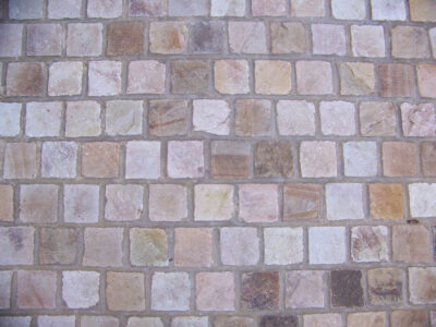 Mint Sandstone Sett Driveway in Sandhurst, Berkshire - Mint sandstone setts used here for both vehicular and pedestrian areas. Driveways for Surrey and Hampshire - MDB Landscapes