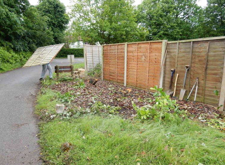 Garden Clearance in Little Bookham, Leatherhead, Surrey - Major clearance of mature trees, shrubs with roots extracted, ponds cleared and filled prior to other works. Garden clearance for Surrey and Hampshire - MDB Landscapes