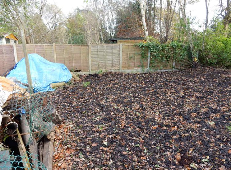 Garden Clearance in Fleet, Hampshire - Total clearance of both rear and front gardens of mature trees and shrubs. Trees felled with roots extracted. Garden clearance for Surrey and Hampshire - MDB Landscapes