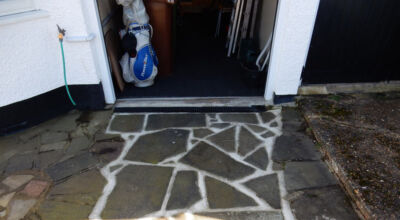 Driveway Drainage Ewell, Epson, Surrey - Constant flooding of a garage created an interesting requirement of how to manage and disperse the water. Our proposal was to install a new sump and pump with adjoining linear surface drainage. Collected water was then pumped over the garage to finally disperse into a rear garden outlet. Garden Drainage - MDB Landscapes