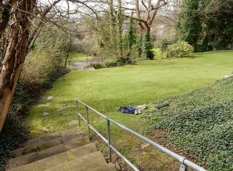 Residential Flats Lawn Drainage London, NW6 - Communal garden areas were constantly flooding leaving unusable and unmanageable saturated lawns. The gardens here were in two levels with both lawns requiring drainage. Extensive land drainage was installed with the oulet point for the drainage within the lower grounds of the garden. Garden Drainage - MDB Landscapes