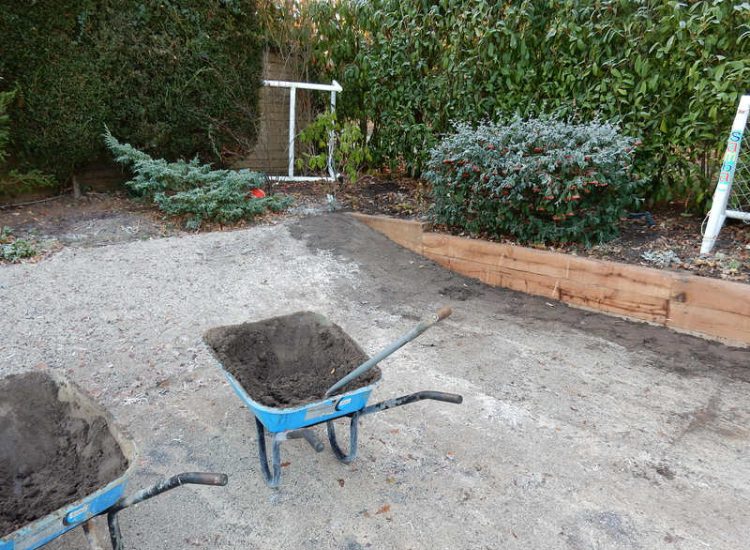 Garden Drainage and New Lawn East Horsley, Leatherhead, Surrey - Land drainage was installed here to assist in the creation of a new lawn laid upon a high end rootzone medium. Garden Drainage - MDB Landscapes