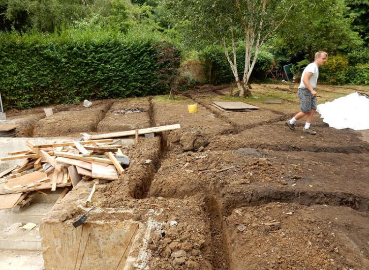 Garden and lawn Drainage Highgate, London - A drainage solution was proposed and implemted for this client prior to other landscaping works. Garden Drainage - MDB Landscapes