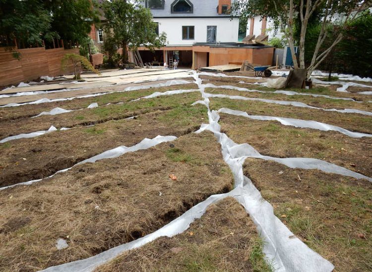 Garden and lawn Drainage Highgate, London - A drainage solution was proposed and implemted for this client prior to other landscaping works. Garden Drainage - MDB Landscapes