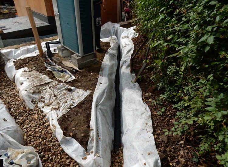 Garden and lawn Drainage Highgate, London - A drainage solution was proposed and implemted for this client prior to other landscaping works. Garden Drainage - MDB Landscapes