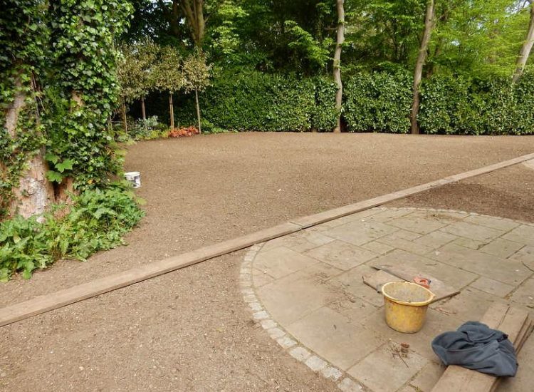 Turfing in Claygate, Surrey - Creation of a new lawn after issues with drainage and levels were dealt with first. Lawns & Turfing - MDB Landscapes