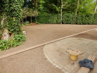 Turfing in Claygate, Surrey - Creation of a new lawn after issues with drainage and levels were dealt with first. Lawns & Turfing - MDB Landscapes