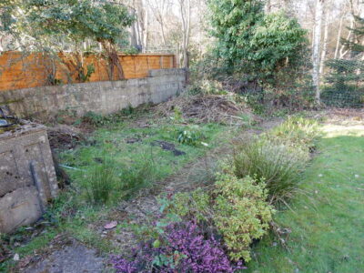 New Lawn and Drainage in Sandhurst, Berkshire - An unusable rear garden and lawn transformed with drainage and a new lawn. Lawns & Turfing - MDB Landscapes
