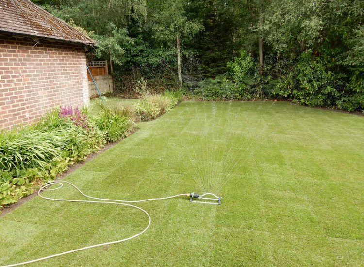 New Lawn and Drainage in Sandhurst, Berkshire - An unusable rear garden and lawn transformed with drainage and a new lawn. Lawns & Turfing - MDB Landscapes