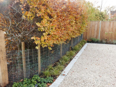 Decorative Aggregate Driveway Farnham, Surrey, GU9 - Old English limestone chippings framed with a crisp and neat edging of sawn granite setts. Decorative Aggregate Driveway Farnham, Surrey, GU9 - Old English limestone chippings framed with a crisp and neat edging of sawn granite setts.