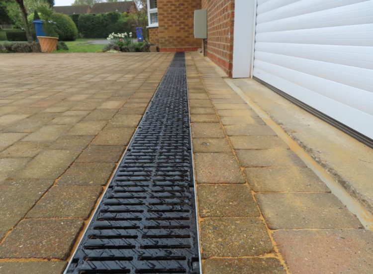Driveway Drainage Hook, Hampshire, RG27 - Preventive drainage solution to prevent house and garage flooding.
