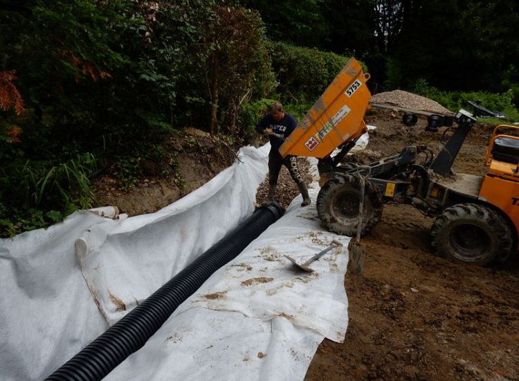 Driveway and Garden Drainage Haslemere, Surrey, GU27 - Ingress and flooding of driveway areas preventing ongoing house development. Driveway and Garden Drainage Haslemere, Surrey, GU27 - Ingress and flooding of driveway areas preventing ongoing house development.