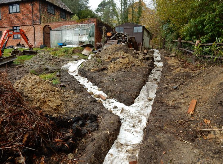 Driveway and Garden Drainage Haslemere, Surrey, GU27 - Ingress and flooding of driveway areas preventing ongoing house development. Driveway and Garden Drainage Haslemere, Surrey, GU27 - Ingress and flooding of driveway areas preventing ongoing house development.