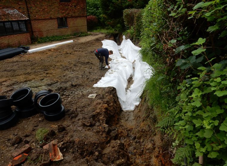Driveway and Garden Drainage Haslemere, Surrey, GU27 - Ingress and flooding of driveway areas preventing ongoing house development. Driveway and Garden Drainage Haslemere, Surrey, GU27 - Ingress and flooding of driveway areas preventing ongoing house development.