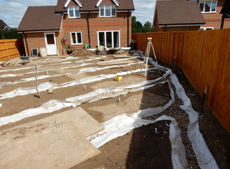 Garden Drainage and Landscaping Bramley, Tadley, Hampshire, RG26 - A new build and garden left with major drainage issues, neglected by the developers. Garden Drainage and Landscaping Bramley, Tadley, Hampshire, RG26 - A new build and garden left with major drainage issues, neglected by the developers.