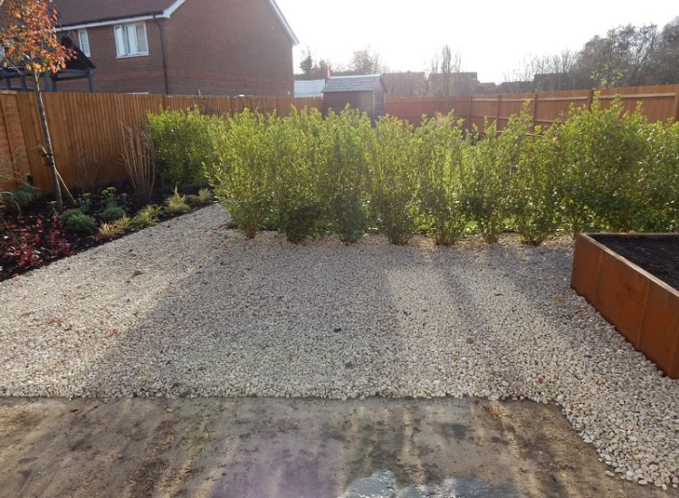Garden Drainage and Landscaping Bramley, Tadley, Hampshire, RG26 - A new build and garden left with major drainage issues, neglected by the developers.