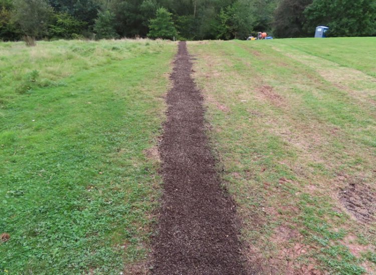 Garden Drainage in Chiddingfold, Godalming, Surrey, GU8 - Failing drainage infrastructure and runoff from a steep emabankment.