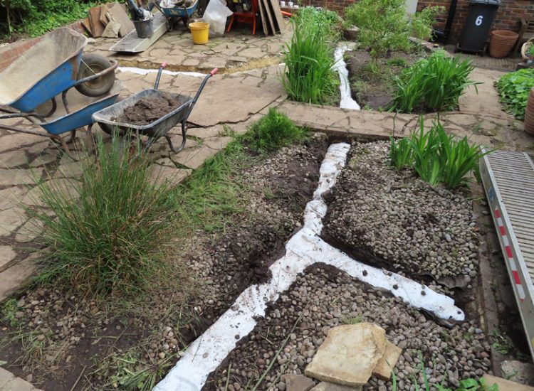 Garden Drainage Haslemere, Surrey, GU27 - A very wet garden due to natural springs and water courses. A typical issue for the area of Haslemere. Garden Drainage Haslemere, Surrey, GU27 - A very wet garden due to natural springs and water courses. A typical issue for the area of Haslemere.