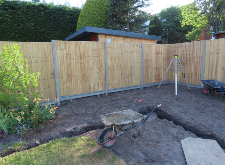 Garden Drainage and Landscaping Sandhurst, Berkshire, GU47 - Garden drainage was part of this project to assist in a new lawn, planting border areas and a new paved terrace. Garden Drainage and Landscaping Sandhurst, Berkshire, GU47 - Garden drainage was part of this project to assist in a new lawn, planting border areas and a new paved terrace.