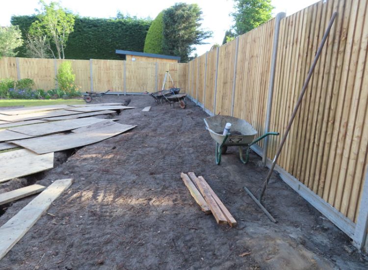 Garden Drainage and Landscaping Sandhurst, Berkshire, GU47 - Garden drainage was part of this project to assist in a new lawn, planting border areas and a new paved terrace. Garden Drainage and Landscaping Sandhurst, Berkshire, GU47 - Garden drainage was part of this project to assist in a new lawn, planting border areas and a new paved terrace.