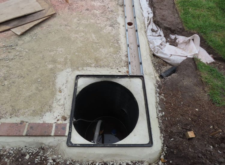 Garden Drainage and Landscaping Sandhurst, Berkshire, GU47 - Garden drainage was part of this project to assist in a new lawn, planting border areas and a new paved terrace. Garden Drainage and Landscaping Sandhurst, Berkshire, GU47 - Garden drainage was part of this project to assist in a new lawn, planting border areas and a new paved terrace.