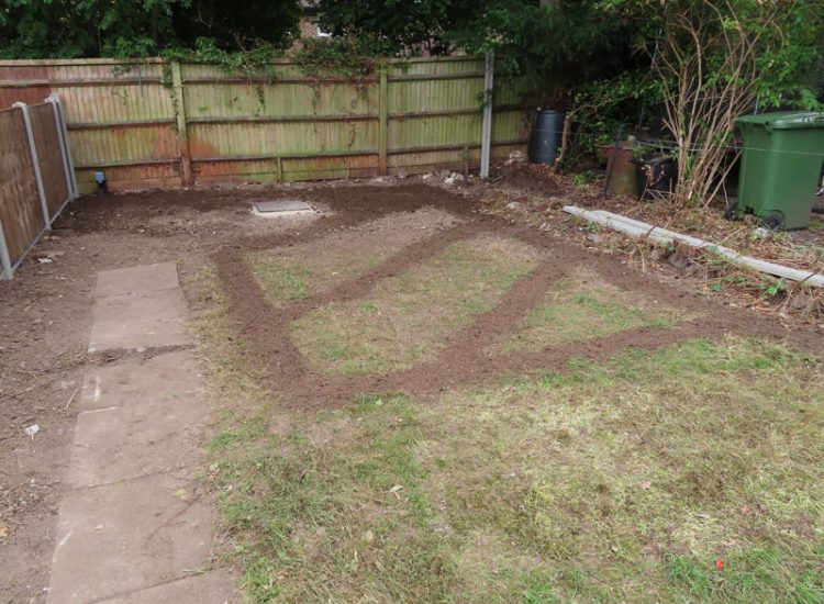 Garden Drainage Oxted, Surrey, RH8 - A small troublesome area residing at the bottom of a garden restricting the clients future plans.
