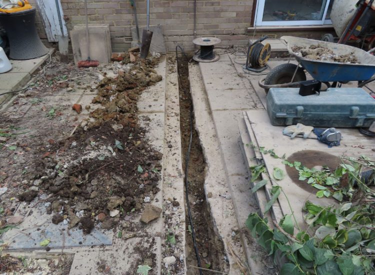 Garden Drainage Oxted, Surrey, RH8 - A small troublesome area residing at the bottom of a garden restricting the clients future plans. Garden Drainage Oxted, Surrey, RH8 - A small troublesome area residing at the bottom of a garden restricting the clients future plans.