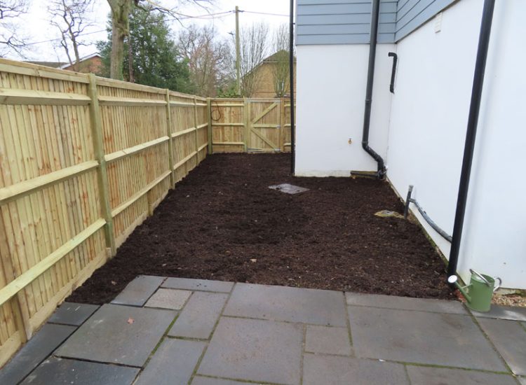 Feather Edge or Close board Fencing Ash Vale, Aldershot, Hampshire, GU12 - New boundary lines created replacing old fencing.