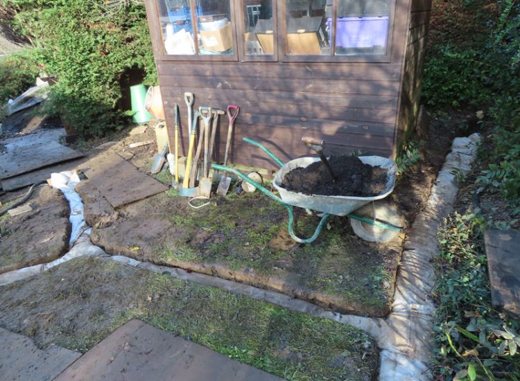 Garden and Lawn Drainage Guildford, Surrey, GU1 - Ingress from neighbouring higher ground caused by tree removal and alterations to levels, leading to flooding around the house. Garden and Lawn Drainage Guildford, Surrey, GU1 - Ingress from neighbouring higher ground caused by tree removal and alterations to levels, leading to flooding around the house.