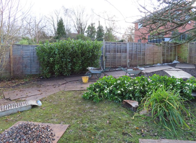 Garden and Lawn Drainage Guildford, Surrey, GU1 - Ingress from neighbouring higher ground caused by tree removal and alterations to levels, leading to flooding around the house. Garden and Lawn Drainage Guildford, Surrey, GU1 - Ingress from neighbouring higher ground caused by tree removal and alterations to levels, leading to flooding around the house.