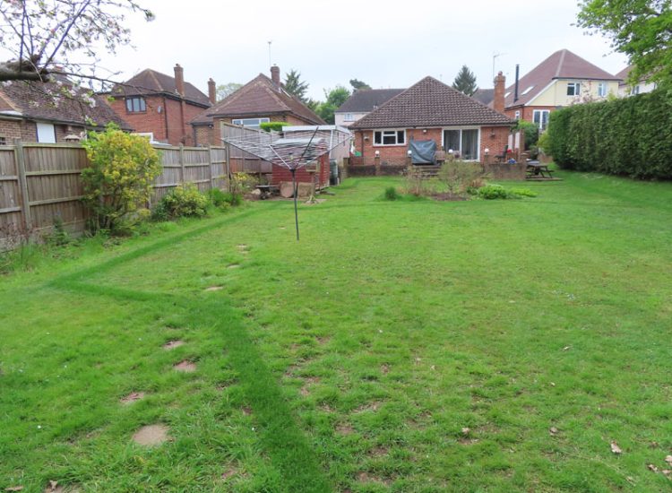Garden and Lawn Drainage Guildford, Surrey, GU2 - A combined land drainage issue and frequent water mains leaks making this garden unusable for long periods.