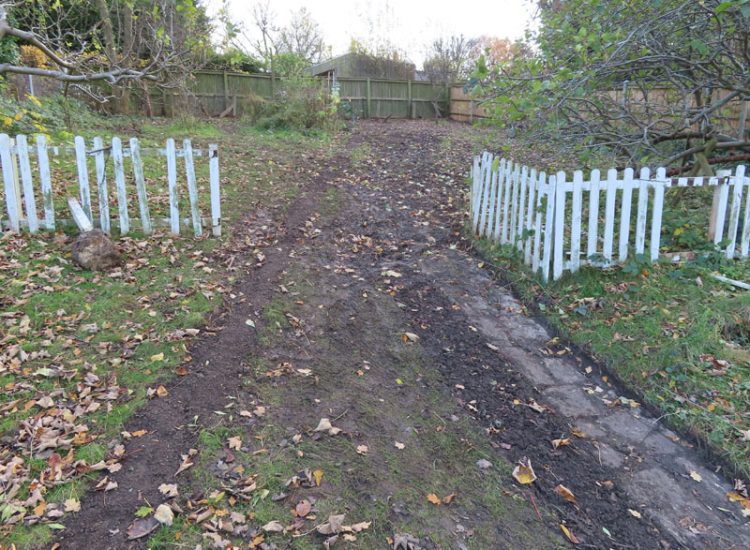 Garden and Lawn Drainage Wimbledon, London, SW19 - Increasing ingress from neighbouring higher ground at the top of this garden causing major issues over border and lawn areas through out the garden.