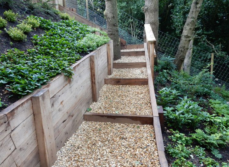 Garden Planting Farnham, Surrey, GU9 - Three areas of planting for this extensive project, embankment planting, rear garden and front driveway areas. Garden Planting Farnham, Surrey, GU9 - Three areas of planting for this extensive project, embankment planting, rear garden and front driveway areas.