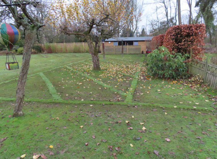 Lawn Drainage Guildford, Surrey, GU4 - Substatial lawn areas suffering from drainage issues caused by runoff and ingress from neighbouring open land and the clay based soil type. Lawn Drainage Guildford, Surrey, GU4 - Substatial lawn areas suffering from drainage issues caused by runoff and ingress from neighbouring open land and the clay based soil type.