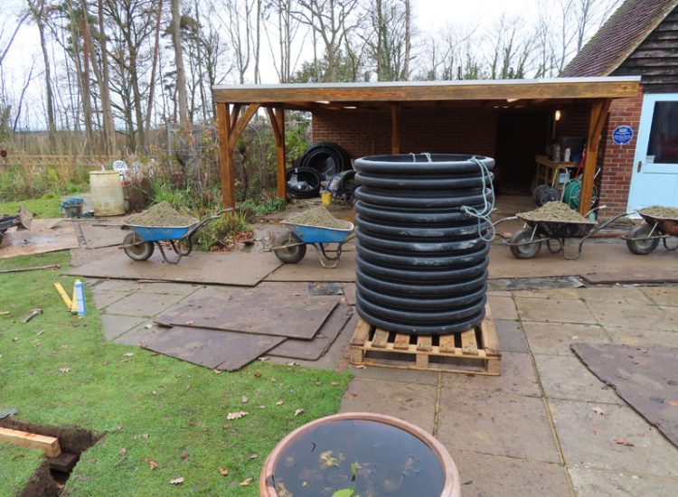 Lawn Drainage Guildford, Surrey, GU4 - Substatial lawn areas suffering from drainage issues caused by runoff and ingress from neighbouring open land and the clay based soil type. Lawn Drainage Guildford, Surrey, GU4 - Substatial lawn areas suffering from drainage issues caused by runoff and ingress from neighbouring open land and the clay based soil type.