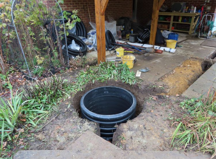 Lawn Drainage Guildford, Surrey, GU4 - Substatial lawn areas suffering from drainage issues caused by runoff and ingress from neighbouring open land and the clay based soil type. Lawn Drainage Guildford, Surrey, GU4 - Substatial lawn areas suffering from drainage issues caused by runoff and ingress from neighbouring open land and the clay based soil type.