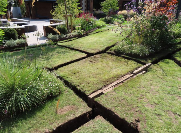 Lawn Drainage Hersham, Walton-on-Thames, Surrey, KT12 - A recently completed landscaped garden with drainage issues. Lawn Drainage Hersham, Walton-on-Thames, Surrey, KT12 - A recently completed landscaped garden with drainage issues.
