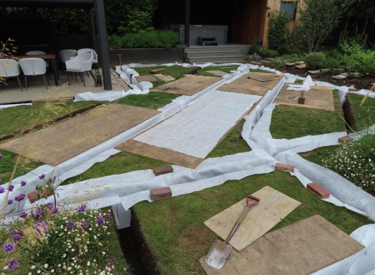 Lawn Drainage Hersham, Walton-on-Thames, Surrey, KT12 - A recently completed landscaped garden with drainage issues. Lawn Drainage Hersham, Walton-on-Thames, Surrey, KT12 - A recently completed landscaped garden with drainage issues.