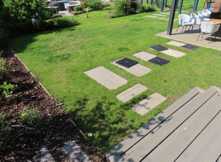 Lawn Drainage Hersham, Walton-on-Thames, Surrey, KT12 - A recently completed landscaped garden with drainage issues. Lawn Drainage Hersham, Walton-on-Thames, Surrey, KT12 - A recently completed landscaped garden with drainage issues.
