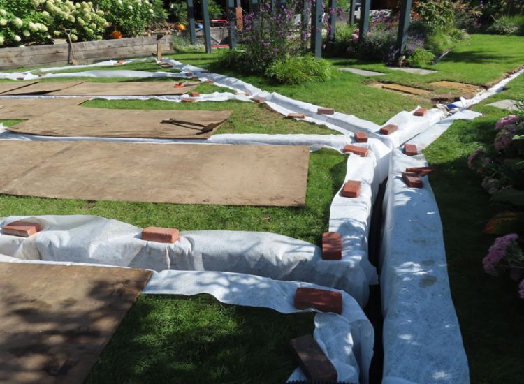 Lawn Drainage Hersham, Walton-on-Thames, Surrey, KT12 - A recently completed landscaped garden with drainage issues. Lawn Drainage Hersham, Walton-on-Thames, Surrey, KT12 - A recently completed landscaped garden with drainage issues.