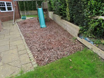 Timber Retaining Walling Claygate, Surrey, KT10 - Repair and replacement of sections of old, dilapidated timber walling. Timber Retaining Walling Claygate, Surrey, KT10 - Repair and replacement of sections of old, dilapidated timber walling.