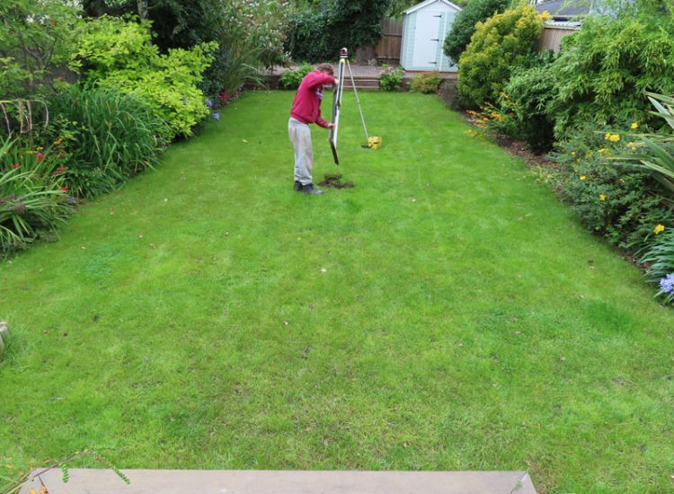 Turfing and Lawn Drainage Surbiton, Greater London, KT5 - A moderately sized urban town garden requiring a new lawn with lawn drainage to assist. Turfing and Lawn Drainage Surbiton, Greater London, KT5 - A moderately sized urban town garden requiring a new lawn with lawn drainage to assist.