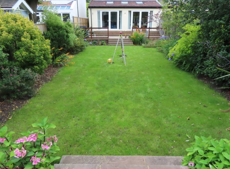 Turfing and Lawn Drainage Surbiton, Greater London, KT5 - A moderately sized urban town garden requiring a new lawn with lawn drainage to assist. Turfing and Lawn Drainage Surbiton, Greater London, KT5 - A moderately sized urban town garden requiring a new lawn with lawn drainage to assist.