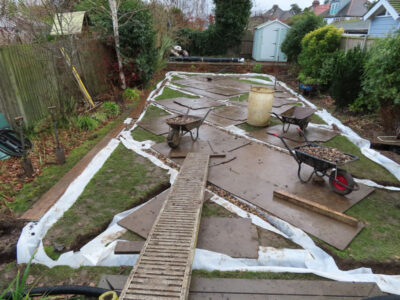 Turfing and Lawn Drainage Surbiton, Greater London, KT5 - A moderately sized urban town garden requiring a new lawn with lawn drainage to assist. Turfing and Lawn Drainage Surbiton, Greater London, KT5 - A moderately sized urban town garden requiring a new lawn with lawn drainage to assist.